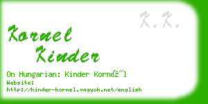 kornel kinder business card